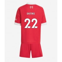 Stroje piłkarskie Liverpool Hugo Ekitike #22 Koszulka Podstawowej dla dzieci 2025-26 Krótki Rękaw (+ szorty)